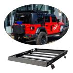Black Powder Coated Roof Rack Basket for Jeep Wrangler Custom Stainless Steel