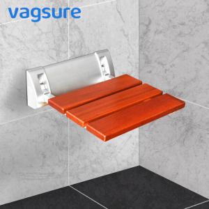 China Anti Slip Wall Mounted Shower Seat Non Barrier With Reinforced Aluminum Alloy Bracket factory