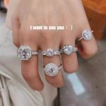 OEM Wedding 925 Sterling Silver Rings For Girl 8mm