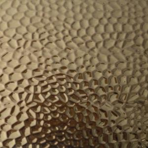 China Hot Designed sheet Gold color mirror bright finish hammered stainless steel sheet for wall cladding factory