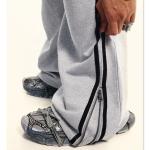 Custom Streetwear Cotton French Terry Stacked Flare Sweatpants Joggers with Acid