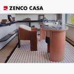 Study Furniture Sets With Orange-Red Desk And Book Chair For Apartment