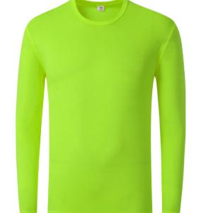 China Plain Polyester T Shirts Clothing Round Neck Full Sleeve T Shirt 200g factory
