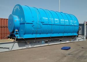 China Vacuum 2 Ton Mobile Pyrolysis Unit Plastic Diesel Plant factory