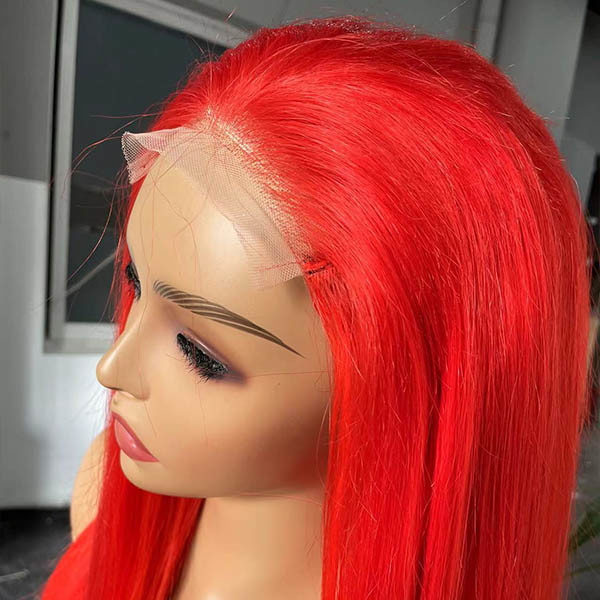 Neobeauty Glueless Highlight Red Human Hair Lace Wig Wear And Go For Women