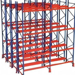 Q235 Double Deep Pallet Racking System , Industrial Warehouse Racking Systems