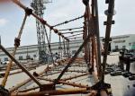 Electricity Tubular Transmission Tower Galvanized / Painted Surface Silver Color