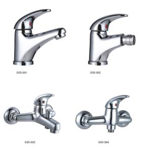 China PVC Bibcock Zinc Die Casting Bathroom Tap Handles Bright Silver Color factory