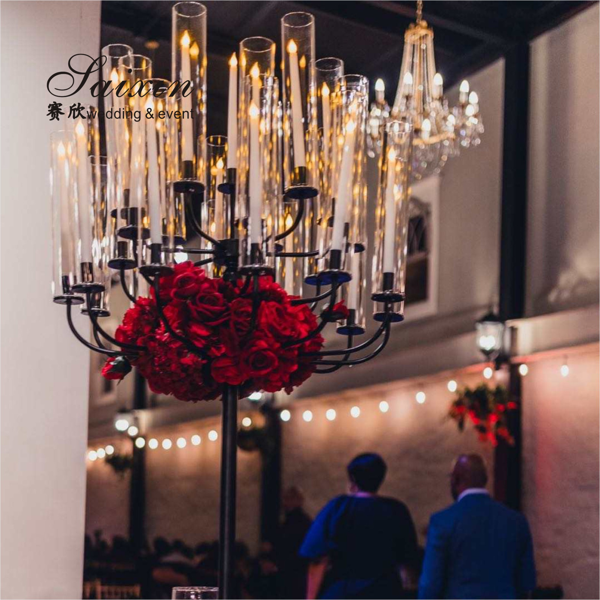 Hurricane Wedding Candle Holder Centerpieces Table Decor Tall 6pcs Set Glass Tubes