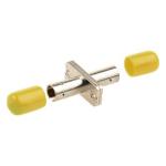 Metal SX ST Adapter , SM MM ST Fiber Coupler With Red Dust Cap