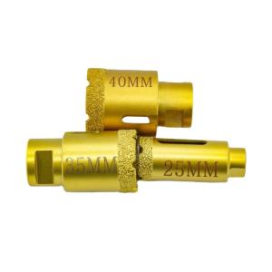 China 40mm Length Vacuum Brazed Core Drill Bit for Dry Drilling Stone Dekton Porcelain Marble factory