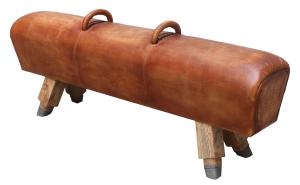 China 161cm Long Leather Bench Seat Home Vintage Leather Gym Bench factory