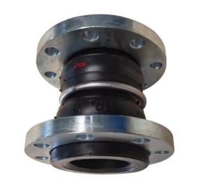 China Galvanized Carbon Steel EPDM Connector 3'' DN80 Double Ball Bellows Flanged Rubber Expansion Joint factory