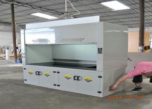 China School Science Lab Fume Hood 8-10mm Benchtops Seamless Welding Cabinet for pp fume hood factory