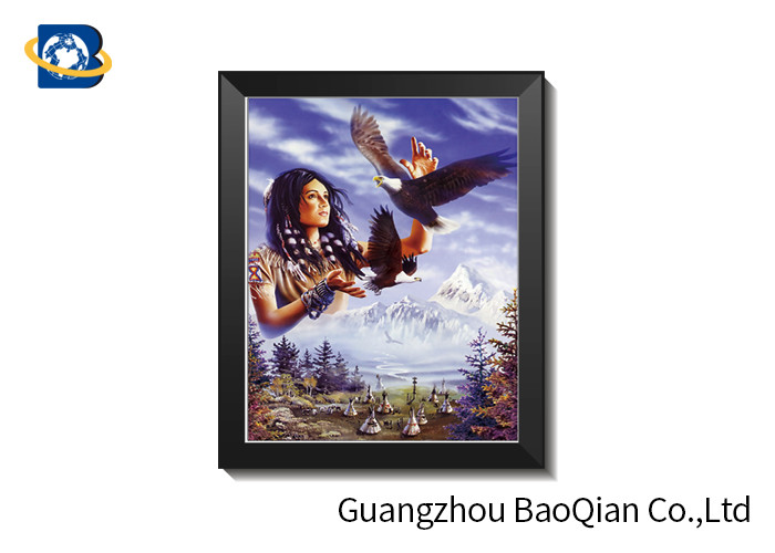 Full Color Custom Lenticular Pictures Framed 3D Poster 0.2 Mm To 5.0mm Thickness