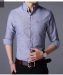 Vintage Custom Cotton All Over Print Plus Size Casual Long Sleeve Men's