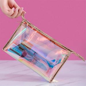 China Holographic Waterproof Travel Toiletry Organizer Bag For Girl factory