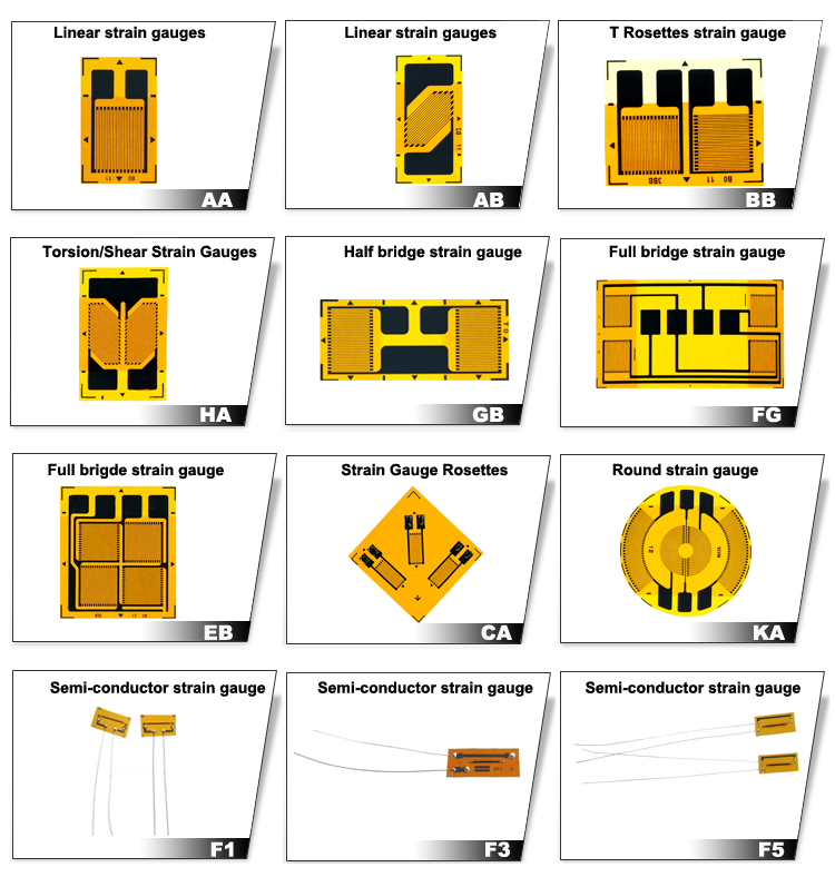 3 Measuring Grids strain gauges CA Corner Rosettes Strain Gage