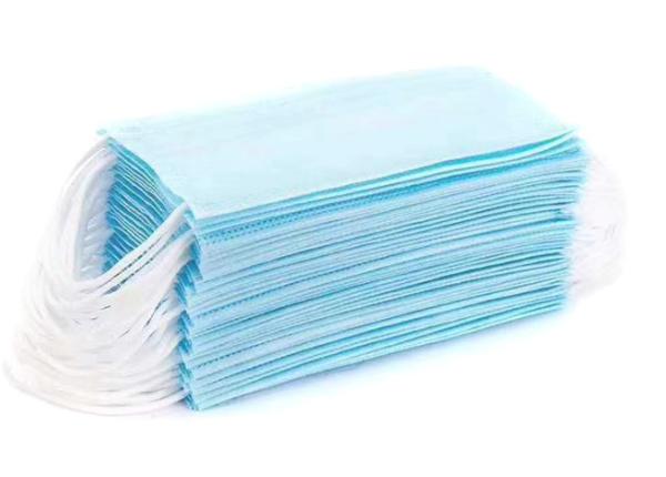 Non Woven Disposable Mouth Mask , Disposable Non Woven Face Mask Anti Bacterial