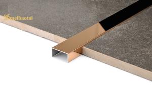 China 3048MM Length Mirror Tile Trim PVD Rose Gold Stainless Steel U Trim factory