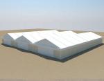 Storage Waterproofing Large Aluminum Frame Tent DIN4102 B1 M2