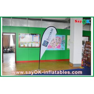 Advertsing Teardrop Flag Feather Customized With Logo Printing H 2.5m