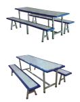 fiberglass or FRP dining table and square stool