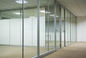 China Custom Waterproof Aluminum Glass Office Partitions With Clear / Frosted Glass factory