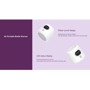 Newest Fast Heating Portable Bottle Warmer With 3 Adapter Cordless Travel Bottle