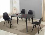 Black Color Smooth Foot European Style Kitchen Dining Table Leisure Coffee Table