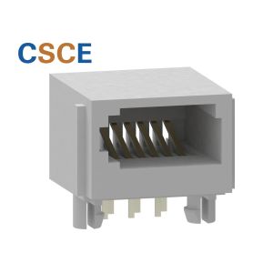 China 6 Pins RJ11 Modular Jack / Custom Single Port Unshield RJ11 Phone Jack Connector factory