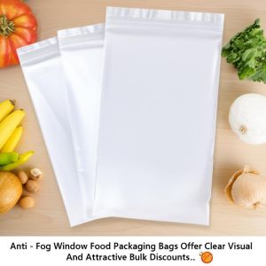 Anti - Fog Window Food Packaging Bags Offer Clear Visual Appeal And Attractive