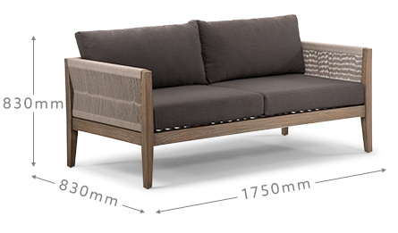 Garden Set AJUNION Luxury Teak Wood Outdoor Furniture Lounge Set Modern Polyester Rope Patio Set