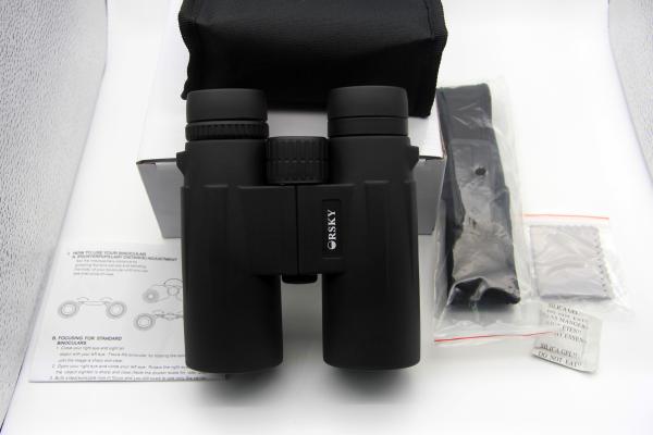 10x42 Waterproof Black Compact Travel Binoculars / Lightweight Binoculars For