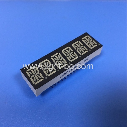 Ultra blue 6 digit 10mm 14 segment led display common anode for multimedia