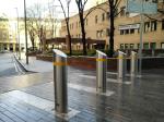 304 316 SS Airport Street Mitred Top Bollard with Reflective Trip and Slop