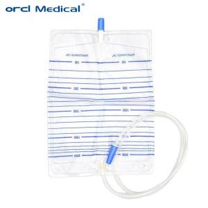 China Sterile Plastic Urology Disposable Products Disposable Adult Urine Drainage Bags 2000ml factory