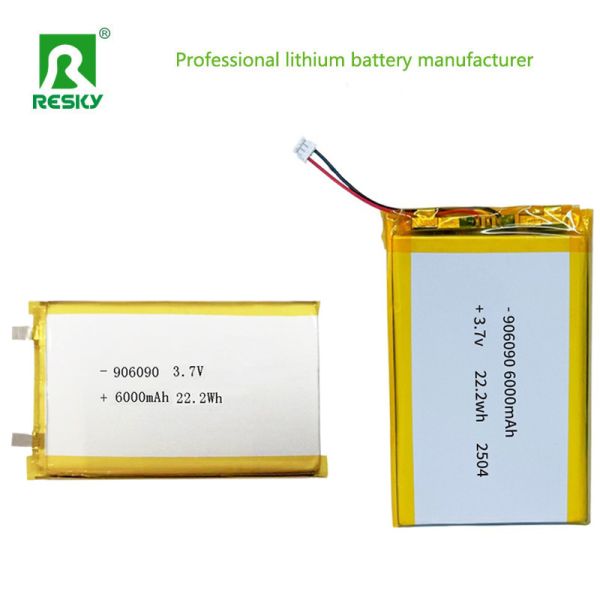 Power Lipo Battery 906090 3.7v 6000mAh 22.2wh Rechargeable Lithium Ion Polymer Battery For Smart Lock