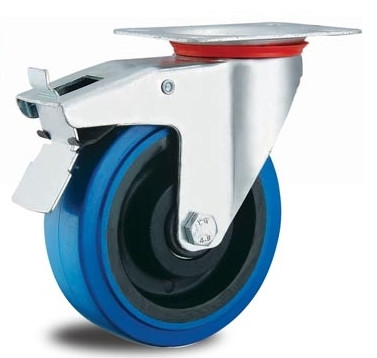 8 Inch Locking Castor Wheels Double Locking Casters Swivel Caster With Brake 200mm
