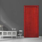 Mahogany Bedroom PVC Wooden Doors 50mm Prehung Interior Wood Doors