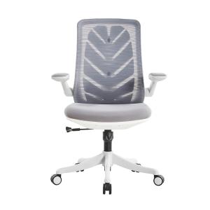 China Ergonomic Mesh Office Chair With Headrest Grey Ergonomic Desk Chair factory