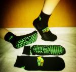 Black Color Anti Skid Grip Socks Get Air Trampoline Park Socks Non Slip Socks
