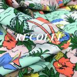 Digital Print Plastic Recycled Fabric , High End Athletic Wear Fabric