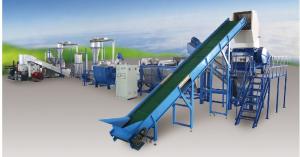 China Pp Pe Film PET Recycling Line Saving Water , Plastic Washing And Drying Machine factory
