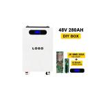 280Ah Vertical Battery DIY Battery Box with Wheels and White Metal Stand Up Case