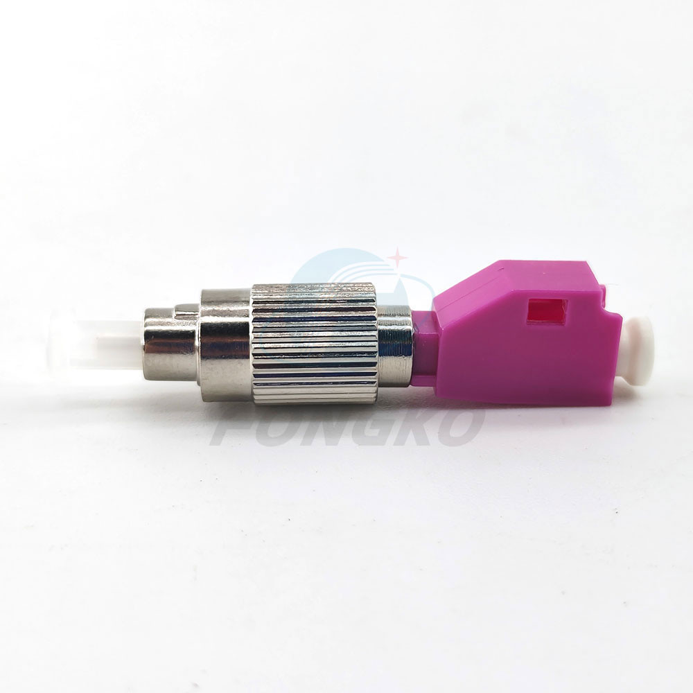 FC Male To LC Female OM4 Fiber Optic Hybrid Adapter Converter