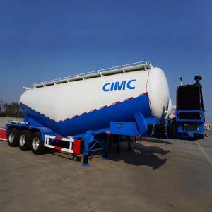 China Cylindrical Dry Bulk Steel 45m3 Dry Bulk Trailer factory