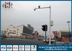 Telescopic Camera Mast Pole Galvanized Steel Monitor Poles With Four - Arm