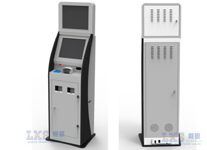 Camera Recorder LAN Cable Onwall Dual Screen Inforamtion All-in-1 Kiosk For