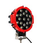 51W 7" Red Flood Round LED Work Light Off-road Fog Driving Roof Bumper for SUV